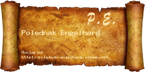 Polednak Engelhard névjegykártya